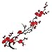 Produktbild 1pc Plum Blossom Blume Applique Stickerei Eisen auf Patch Bekleidung Nähen (Rot)