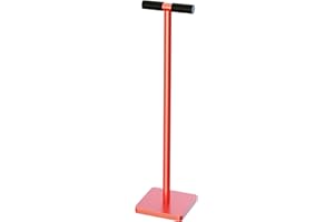 VELPAX Pisón de Tierra Cuadrado Profesional, Mango-T, Placa 20x20 cm, Compactador Manual para Tierra y Grava, Herramienta de Jardinería y Construcción