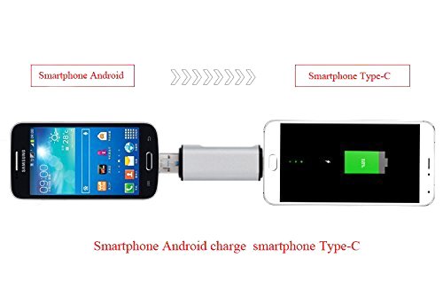 ESYNiC USB C Adapter 3 in 1 Micro SD SDHC USB Kartenlesegerät Speicherkartenleser Unterstützt USB-A Micro-USB USB-C Typ-C aus Aluminium für neues Macbook Chromebook Pixel Nokia N1 Tablet Nexus 6P Laptop OTG Smarthandy OnePlus 1 usw – Silber - 7
