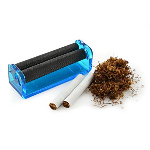 4er Set Zigarettendrehmaschine für Drehtabak, Zigarettenroller, Zigarettenwickler, Zigarettendreher, Drehzigaretten Wickler, Dreher, Tabak, Farben: blau, rot, grün, weiß transparent, Marke Ganzoo - 2
