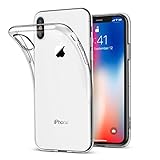 Cover iPhone X [Supporta la Ricarica Wireless],Trasparente fatta in Morbido TPU
