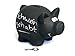 Produktbild großes schwarzes XL-Sparschwein aus Keramik zum Bemalen und Beschriften mit Kreide - mit Tafelkreide - Spardose Sparbüchse Klein-Geld-Schwarzgeld-Trinkgeld-Schwein - Größe: 16cm