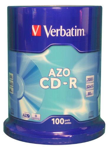 Verbatim AZO Crystal Surface 52X 700MB CD-Rohlinge 100er Spindel