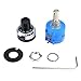 Produktbild Delicacydex 3590 10-Gang-Potentiometer 50k Ohm Verstellbarer Multiturn-Widerstandswiderstand mit Drehknopf 6mm Schaft - blau
