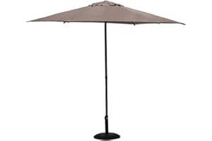 Hespéride - Parasol droit rond Soya Taupe