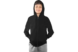 WOOD QUAIL Kids Girls Boys Zipper Hoodie Unisex Fleece Zipper Top Jacket PE School Sweat Hoodie Sports Casual Wear (4-13 Years)