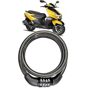 AutokraftZ Bike Number Lock/Helmet Lock/Steel Cable Lock/Bicycle Cycle Lock for TVS Ntorq 125