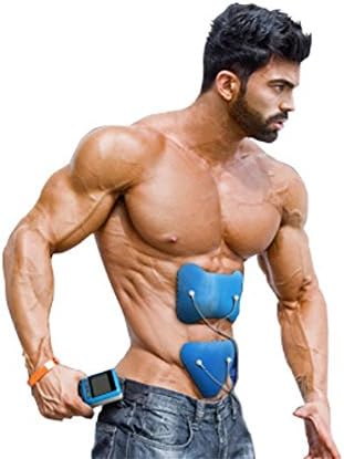 Abdominales LIU-Muscle Toner,EMS Muscle Stimulator,Smart Home Fitness Apparatus Unisex Support For Men &amp; Women (With USB Line), red