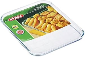 TOTMIZBY 4 X Pyrex Borosilicate Glass Baking Tray