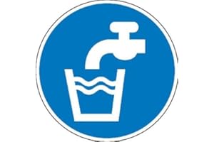 INDIGOS UG – Agua potable Mandamiento Cartel, etiqueta pantalla, tamaño 10 cm