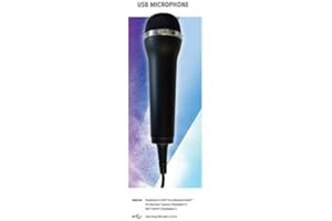 DEEP SILVER Mikrofon do gier Karaoke (Lets Sing, Voice of Germany, SingStar itp.) do PlayStation (PS3, PS4, PS4 Pro), Nintendo (Switch, Wii U, Wii), Xbox One (OneX, Ones) + PC - 1 zestaw uniwersalny mikrofon USB