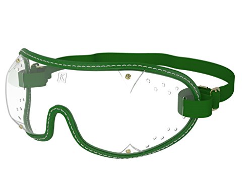 Preisvergleich Produktbild Kroops Schutzbrille für Fallschirmspringen, Gestanzte Entlüftung, SkyDiving, grün, einheitsgröße