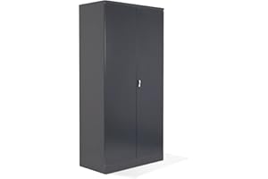 ‎SCHRANK & STUHL Schrank & Stuhl XL Werkzeugschrank – Werkstattschrank mit 4 höhenverstellbaren Fachböden, Stahlschrank für Werkzeuge, 195 x 92 x 50 cm (H x B x T), Anthrazit