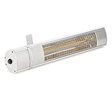 DURAMAXX Gold Bar 2000 Infrarot-Heizstrahler Wand-Heizstrahler (blendarme Gold-Infrarot-Röhre, 750 / 1500 / 2000 Watt, Fernbedienung, Schutzklasse IP65) silber - 4