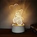 Produktbild Kreatives Nachtlicht 3D dreidimensionale Beschriftung DIY Persönlichkeit Design Tischlampe Geschenk praktische sinnvolle Ballon Teddy DREI Farben 3W