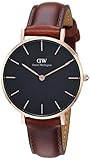 Daniel Wellington Damen Analog Quarz Smart Watch Armbanduhr mit Leder Armband DW00100169