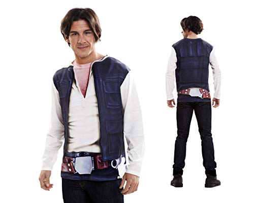 Disfraz Camiseta de Star Wars Han Solo Original de Carnaval para Hombre S de Microfibra - LOLAhome