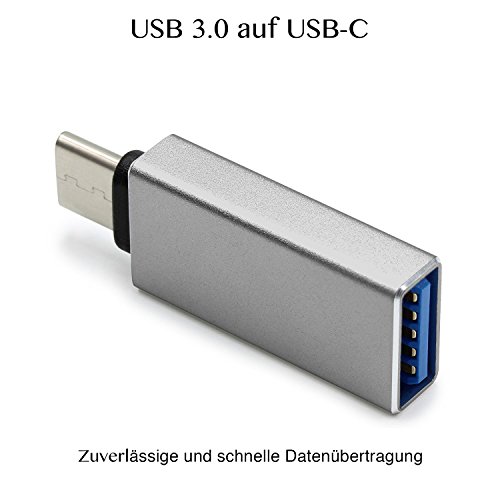Urcover® USB-C auf USB 3.0 A OTG Adapter / Konverter Umwandler von USB Type-C Input in Micro-USB für Typ-C Geräte wie MacBook Pro , MacBook (2015) , ChromeBook Pixel , Nexus 5X , Nexus 6P , Nokia N1 , OnePlus 2 und weiter [Grau] - 4