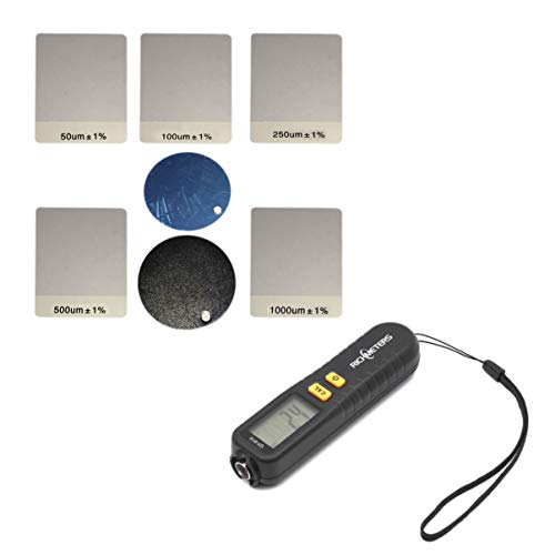 Preisvergleich Produktbild Digitales Lackdickenmessgerät mit Standard Unterlegscheiben 1 µm Auflösung Fe / Nfe Doppelnutzungs Schichtdickenmessgerät