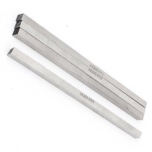 HSS Drehstahl – TOOGOO(R)4 Stueck CNC Drehmaschine HSS quadratisch Schneidewerkzeug Bits Bar 8mm x 8mm x 200mm Grau - 3