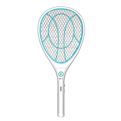 Night Cat Raquette Anti-moustiques électrique Permet de Se débarrasser des moustiques, Mouches et Autres Insectes Volants Rechargeable par USB Éclairage LED Double Couche de Protection en Maille