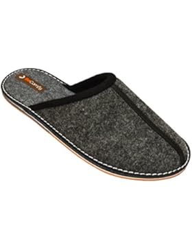 BeComfy Herren Filzpantoffeln Hausschuhe Pantoffel Filz Gummisohle Geschenkkarton (Wahlweise) Modell FMS53