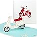 Produktbild PaperCrush® Pop-Up Karte Roller - 3D Geburtstagskarte mit Motorroller, Handgemachte Grußkarte inkl. Umschlag