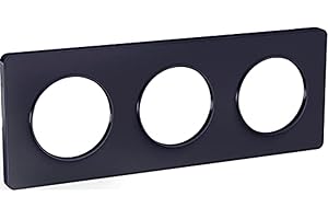 Schneider Electric - Odace Touch, plaque Anthracite 3 postes horiz. ou vert. entraxe 71mm - S540806