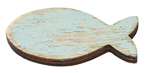 Holz-Fische, 4,5 cm, Btl.a 5 St. türkis