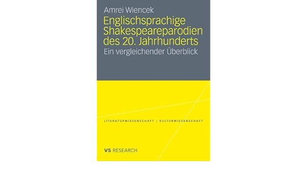 Englischsprachige Shakespeareparodien Des 20 Jahrhunderts - 