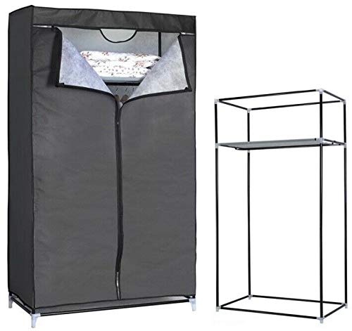 HERSIG Armario de Tela ropero Estante Lona Ropa guardarropa Closet 160x88x45cm /59452