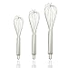 Edelstahl - Küchen Schneebesen - Ballonschneebesen, Eier, Milch. Küchenutensil zum Mischen, Schlagen und rühren, Set vo 3 - 8Zoll + 10Zoll + 12Zoll (Edelstahl)