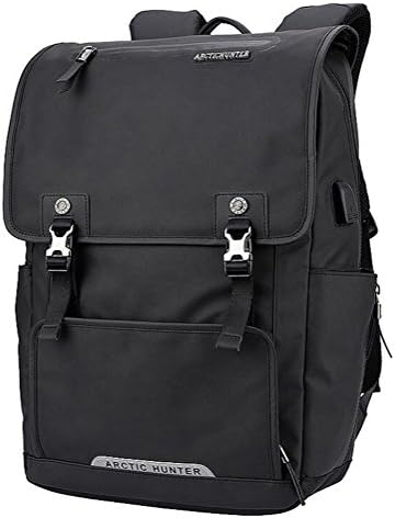 Business notebook computer backpack USB Charge port Lightweight waterproof Oxford cloth Men / ladies travel Day bag 19 inch