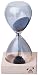 Produktbild VENKON - Kreative Magnet Sanduhr aus mundgeblasenem Glas mit magnetischem Holzständer - Laufdauer: ca. 30 sek.