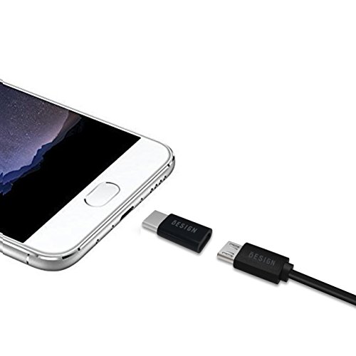 Besign USB-C auf Micro USB Adapter ( 3 Stücke ) verwandelt USB Type-C Input in Micro-USB, 56K Widerstand für MacBook 2015 / ChromeBook Pixel / Nexus 5X / Nexus 6P / Nokia N1 / OnePlus 2 und andere Geräte mit USB C Schnittstelle - 3