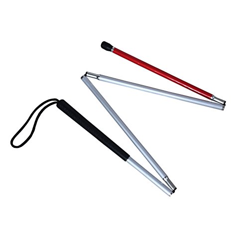 Alluminio Bastone Bianco Pieghevole Per Non Vedenti 4 Sezioni 120cm (47.2 Pollice)
