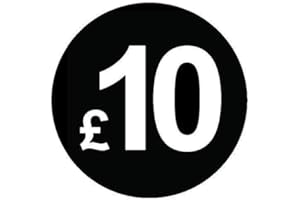 AUDIOPRINT LTD. from 99p to £10 - Pack of 200 Black 20mm Price Stickers/Sticky Labels (Black £10)
