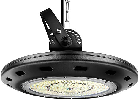 YWTESCH 200W UFO LED High Bay Light,5000K Daylight White,22000LM,120°Beam Angle,Waterproof,Industrial Chandelier,Warehouse Lamp,Super Bright Commercial Lighting