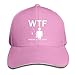 Produktbild Men & Women Dyed Cotton Adjustable Peaked Baseball Cap WTF Where's The Fish Dad Trucker Hat Pink