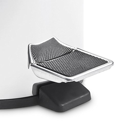 Relaxdays Treteimer 3 L aus Edelstahl H x D: 25,5 x 17 cm Abfalleimer in Metall-Optik als Abfallbehälter und Tretmülleimer für Küche und als Kosmetikeimer im Bad Tretmülleimer, silber - 5