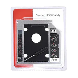 DIGIFLOOR Optical Bay 2nd Hard Drive Caddy, Universal for 9.5mm CD/DVD Drive Slot (for SSD and HDD)