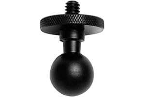 MORNINGMO 17 mm Kugelkopf-Konverter 1/4 Schraubenkopf für Auto-Monitor-Pad GPS Handy Kugelhalterung Basis für Go Pro Kamera Halterung Kugelkopf Adapter 1/4