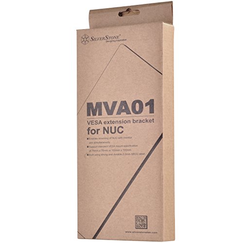 SilverStone SST-MVA01 – VESA Halterung NUC Gehäuse, unterstützt Standard VESA Montagespezifikationen, schwarz - 2