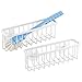 Produktbild mDesign 2er-Set Schwammhalter Küche mit Saugnapf - Schwammablage aus Metall - ideal zur Ablage von Schwämmen, Spülbürsten, Seife und Co. - großer Spülbecken Organizer mit Gitter-System - mattweiß