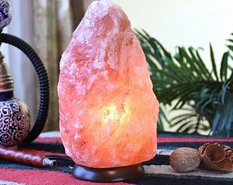 Health Himalayan salt lamp Pink 2-3kg Fine Quality Healing power with UK Adapter wooden base