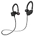 Produktbild Wasserdicht Bluetooth Kopfhörer 4.2 In Ear Halsband Sport Ohrhörer, Wireless Sport Headset 10-Stunden-Spielzeit, IPX5 spritzwasserfest für Joggen, Workout, Fitness, Headphones mit Mikrofon für iPhone, Android, MP3... (FT1 schwarz)
