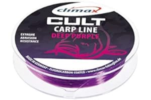 CLIMAX CARP CULT CULT Deep Purple Climax Angelschnur Karpfenschnur Fluorocarbon ummantelt 0,28mm