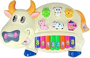 Dhyani Enterprise Cow Keyboard for Kids/Musical Toys Piano for Babies with Different Voices