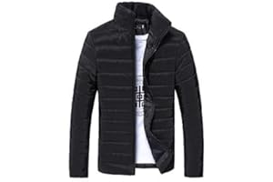 NNGOTD Jacke Herren Daunenjacke Winter Kurze Regular Fit Jacke Steppjacke Stehkragen Langarm Wintermantel Kapuze Mantel Männer Baumwolle Stand Reißverschluss Warme Winter Dicker Mantel Jacke
