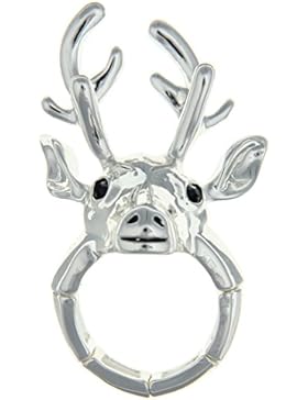 Leslii Ring Hirsch Trachtenschmuck silber | ausgefallener Damen Mode-Schmuck